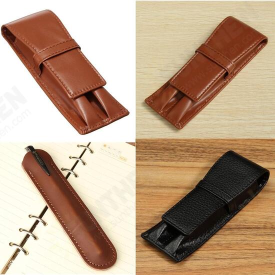 6.1 inch x 1.45 inch Retro Leather Fountain Pen Case Cover Pencil Holder Sleeve Case Pouch