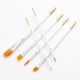 6pcs White Pole Wooden Nylon Paint Brushes Set Multi-function Watercolor Oil Paint Brush Set Art Painting