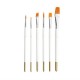 6pcs White Pole Wooden Nylon Paint Brushes Set Multi-function Watercolor Oil Paint Brush Set Art Painting