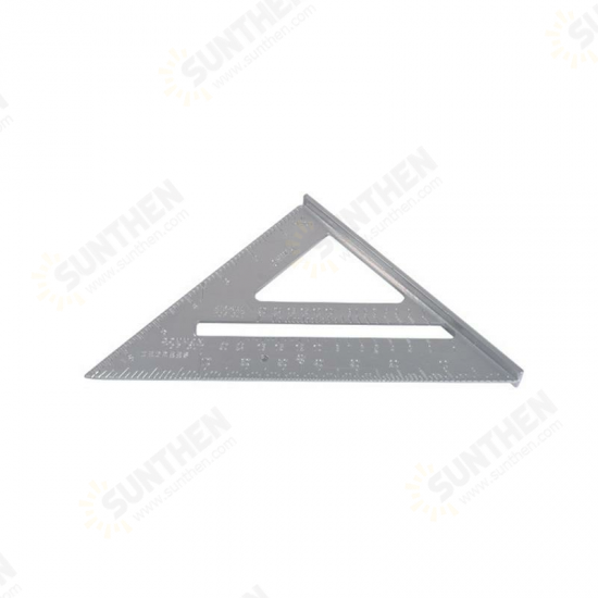 7 Inch English Triangle Ruler 17CM 30CM Metric Triangle Ruler Angle Protractor Metal Speed Square Measuring Ruler Metric English Ruler Carpenter Measuring Tools