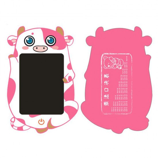 8.5inch LCD Writing Board Color Screen Cow Shape Eye-protection Ultra Thin Digital Drawing Doodle Board Creative Gifts for Kids