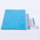 A4 Cutting Mat Set Thicken PVC Art Carving Pad Ruler Carving Tools Utility Cutter Hand Art Work Paper Leather Cloth Cutting Tools