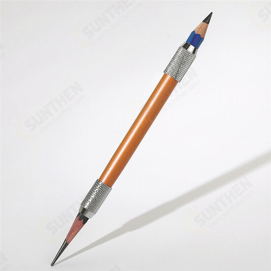 Adjustable Double Heads Colors Metal School Office Art Write Tool Sketch Pencil Extender Holder