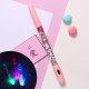 B387 1 Piece Magical Wand Black Ink Gel Pen Fairy Pen Korean Creative Signing Pen Crystal Liquid Sequin Pen Color Flash Night Light Pen