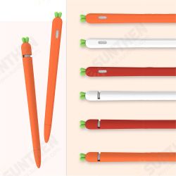 Carrot Soft Silicone Protective Pen Case Sleeve Tablet Touch Pen Stylus Pencil Case Anti-lost For Apple Pencil 1 2 Case Carrot Soft Silicone Protective Pen Case Sleeve Tablet Touch Pen Stylus Pencil Case Anti-lost For Apple Pencil 1 2 Case