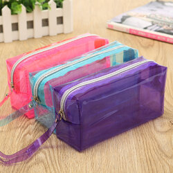 Clear Cosmetic Bags Pouch Zipper Toiletry Multifunctional Plastic PP Bag Lady Makeup Case L Size Clear Cosmetic Bags Pouch Zipper Toiletry Multifunctional Plastic PP Bag Lady Makeup Case L Size
