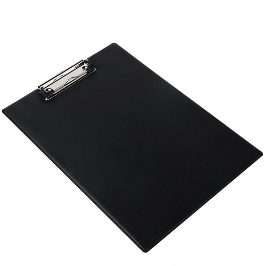 9224 A4 PVC Clip Board Portable Black Writing Board Clipboard Office School Meeting Accessories With Metal Clip