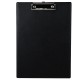 9224 A4 PVC Clip Board Portable Black Writing Board Clipboard Office School Meeting Accessories With Metal Clip