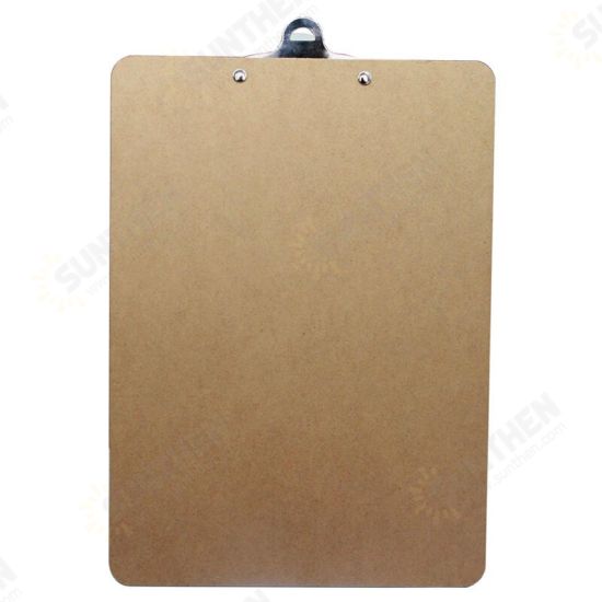 9227 A4 Wooden Clip Board Portable Writing Board Clipboard Office School Meeting Accessories With Metal Clip