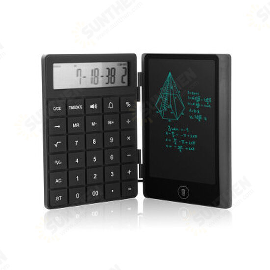 Folding Calculator Drawing Board 6-inch LCD Drawing Board Playing Computing Procedure Lock Screen Handwriting Content in English