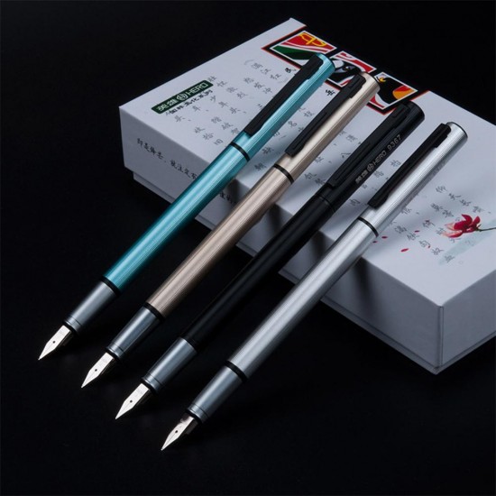 Hero 9367 Fountain Pen 0.5mm F Nib Calligraphy Writing Signing Ink Pens Gifts for Students Friends Families