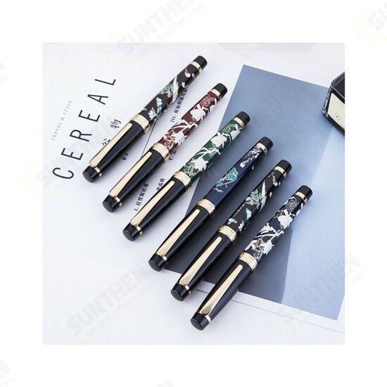 HD1837 Fountain Pen Flower Magpie Pattern 0.5MM Nib Fountain-Pens Gift Office Business Writing Set Stationery Supply