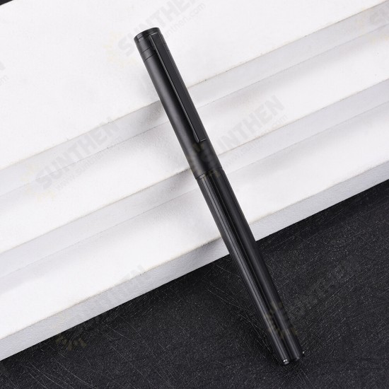 H1 Metal Fountain Aluminum Alloy Beautiful Black-golden Nib EF/F 0.4/0.5mm Size Writing Ink Pen for Business Office