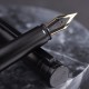 H1 Metal Fountain Aluminum Alloy Beautiful Black-golden Nib EF/F 0.4/0.5mm Size Writing Ink Pen for Business Office