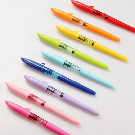 Shark Series Fountain Pen 0.5mm Fine Nib Shark Shape Pen Cap Design Pen Writing Signing Calligraphy Ink Pen