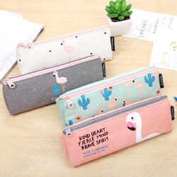 Kawaii Flamingo Pencil Case Cute Canvas Pencil Bag Pen Box Cases For Boys Girls Bts Korean Stationery Office School Supplies Kawaii Flamingo Pencil Case Cute Canvas Pencil Bag Pen Box Cases For Boys Girls Bts Korean Stationery Office School Supplies