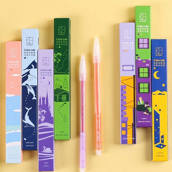 0.3mm Color Neutral Pen Candy Color Fiber Pen Stationery School Students Business Office Writing Supplies