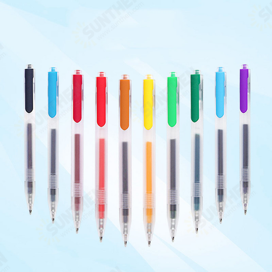 DTB6698 5/10 Colors Colorful Press Gel Pens 0.5mm Frosted Barrel Drawing Writing Pen Office School Supplies Gifts