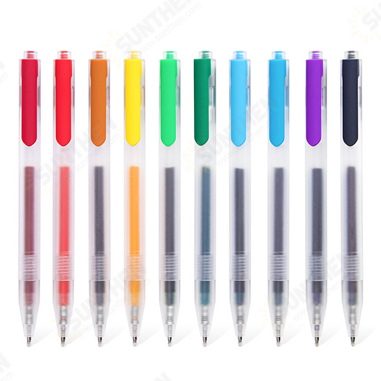 DTB6698 5/10 Colors Colorful Press Gel Pens 0.5mm Frosted Barrel Drawing Writing Pen Office School Supplies Gifts