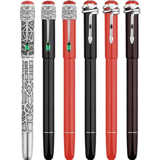 F9s 0.5mm Resin Fountain Pen Writing Ink Pen Smooth Writing Signing Business Pen Gifts for Family Friends Colleagues