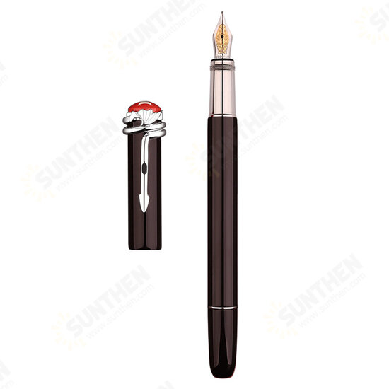 F9s 0.5mm Resin Fountain Pen Writing Ink Pen Smooth Writing Signing Business Pen Gifts for Family Friends Colleagues