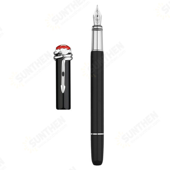 F9s 0.5mm Resin Fountain Pen Writing Ink Pen Smooth Writing Signing Business Pen Gifts for Family Friends Colleagues