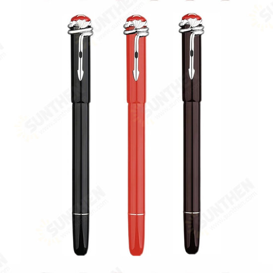 F9s 0.5mm Resin Fountain Pen Writing Ink Pen Smooth Writing Signing Business Pen Gifts for Family Friends Colleagues