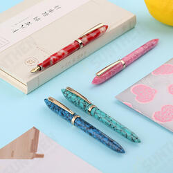 S1 Acrylic Resin Fountain Pen 0.38mm/0.5mm Nib Writing Signing Ink Pens Office School Stationery Supplies Gift for Friends Families S1 Acrylic Resin Fountain Pen 0.38mm/0.5mm Nib Writing Signing Ink Pens Office School Stationery Supplies Gift for Friends Families