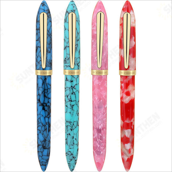 S1 Acrylic Resin Fountain Pen 0.38mm/0.5mm Nib Writing Signing Ink Pens Office School Stationery Supplies Gift for Friends Families