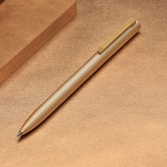 0.5mm Writing Point Sign Pen Gold Mental Signing Pen School Office Supplies