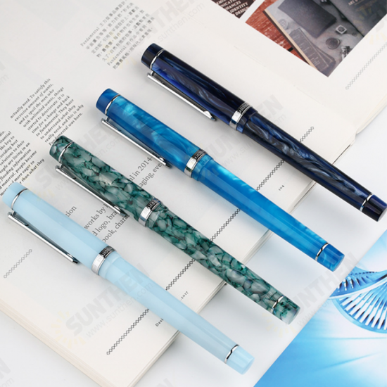 352 Resin Fountain Pen 0.5mm F Nib Rotary Inking Writing Signing Pen Gift Office School Supplies