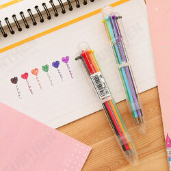 SM-6 Korean Creative Cute Cartoon Multicolor 6-in-1 Colors Press Ballpoint Pen Writing Ink Pen Office School Stationery Supplies SM-6 Korean Creative Cute Cartoon Multicolor 6-in-1 Colors Press Ballpoint Pen Writing Ink Pen Office School Stationery Supplies