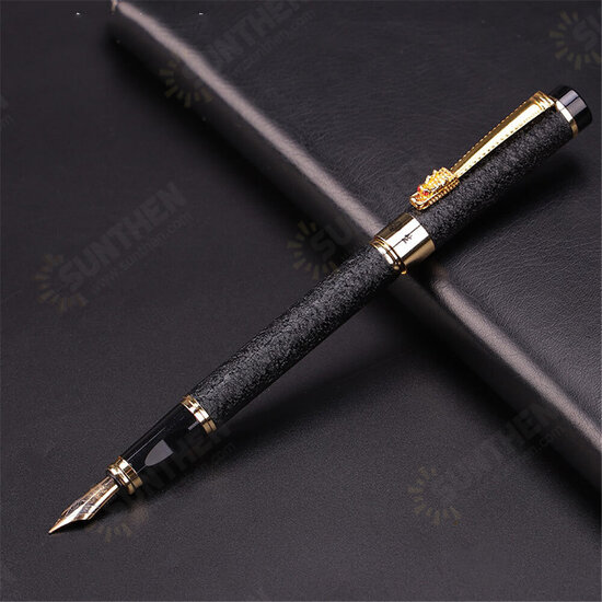 1116 Metal Fountain Pen 0.5MM Dragon Head Pen Business Office Signature Pen Student Calligraphy Pen