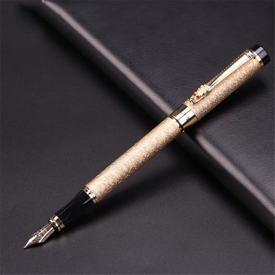 1116 Metal Fountain Pen 0.5MM Dragon Head Pen Business Office Signature Pen Student Calligraphy Pen