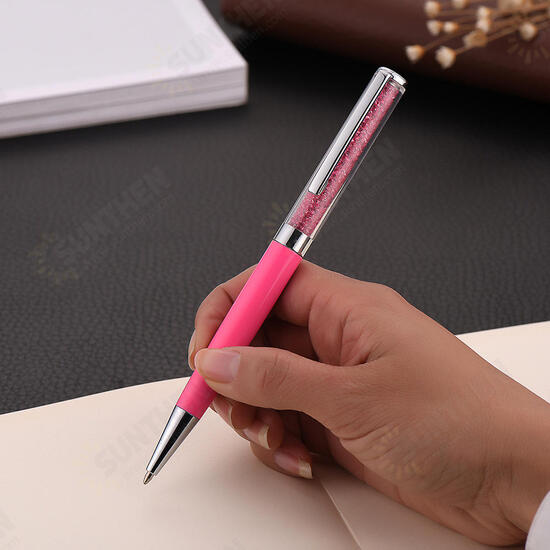 ZKE4723 1 Piece Metal 1.0mm Diamond Ballpoint Pen Crystal Smooth Writing Pens for Office School Supplies