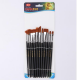 ZN 0015A 12 Pcs Short Rod Copper Tube Nylon Writing Brush Supplies