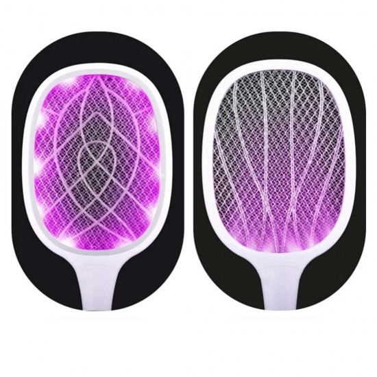 2 In 1 6/10 LED Mosquito Killer Lamp 3000V Electric Mosquito Swatter USB Rechargeable Insect Mosquito Repellent Trap