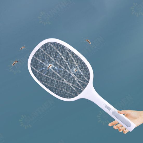 2 In 1 6/10 LED Mosquito Killer Lamp 3000V Electric Mosquito Swatter USB Rechargeable Insect Mosquito Repellent Trap