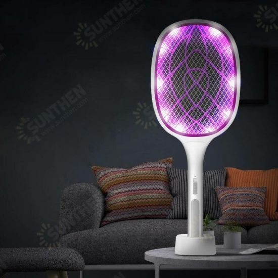 2 In 1 6/10 LED Mosquito Killer Lamp 3000V Electric Mosquito Swatter USB Rechargeable Insect Mosquito Repellent Trap