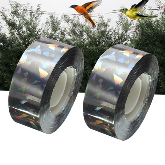 90M Bird Deterrent Tape Audible Visual Flash Pigeon Scare Ribbon Decorative Tape