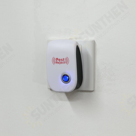 Multi-function Ultrasonic White Mosquito Repellent Blue Night Light Pests Repellent