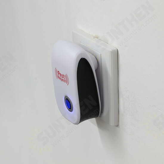 Multi-function Ultrasonic White Mosquito Repellent Blue Night Light Pests Repellent