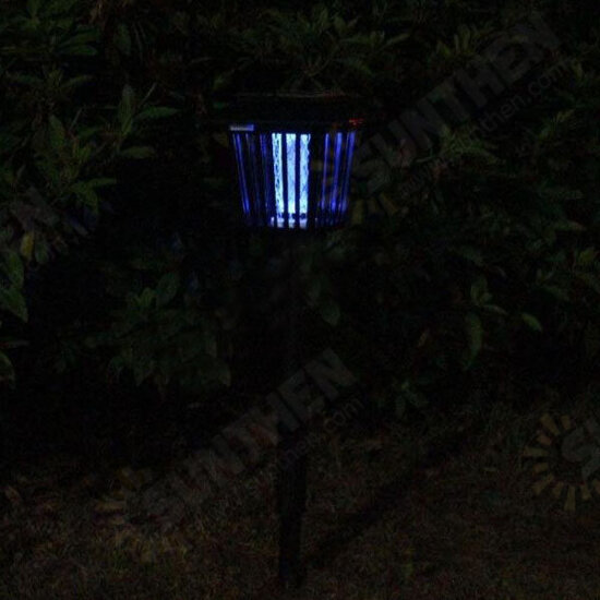 Solar Powered Mosquito Pest Zapper Lantern LED Lamp Light