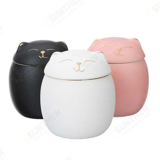 500ml Urn for Pet Ashes Cat Shape Memorial Cremation Urns-Handcrafted Black Decorative Urns for Funeral Cat urn Dog urn