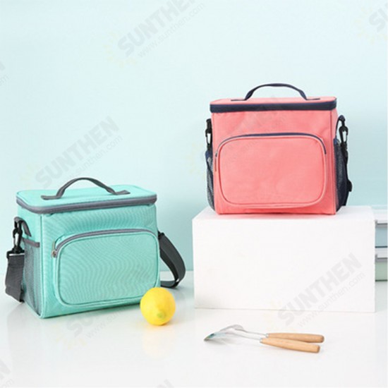 10L Portable Large Capacity with Separate Pocket Oxford Cloth Insulated Lunch Bag