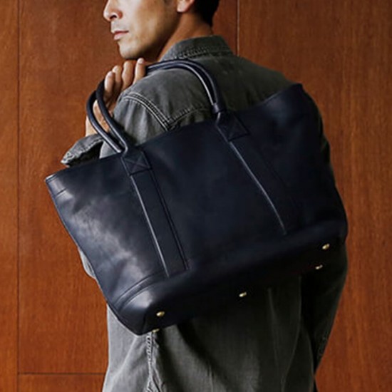 15.6 inch Large Capacity Genuine Leather Macbook Storage Bag Men Briefcases Tote Bag