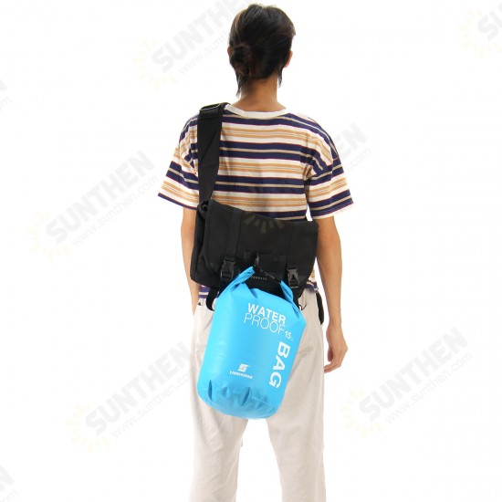 15L Outdoor Swimming Air Inflation Floating Mobile Phone Camera Storage PVC Waterproof Bag