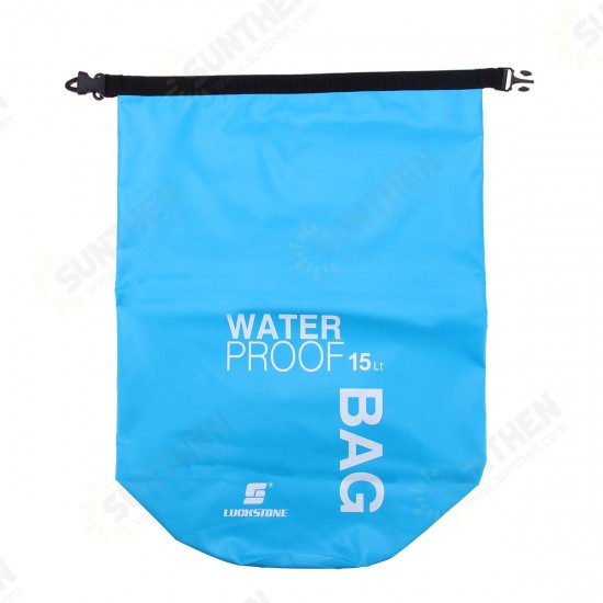 15L Outdoor Swimming Air Inflation Floating Mobile Phone Camera Storage PVC Waterproof Bag