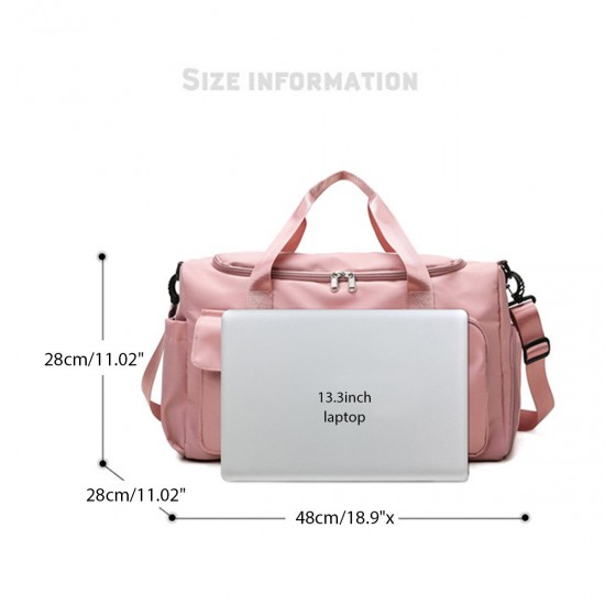 20inch Waterproof Outdoor Travel Bag Large Capacity with Shoes Compartment Storage Bag Short Tour Weekender Sports Gym Duffel Bag Luggage Shoulder Bag