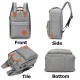 3PCS Men Women School Backpack Shoulder Bag Student Laptop Handbag Travel Tote